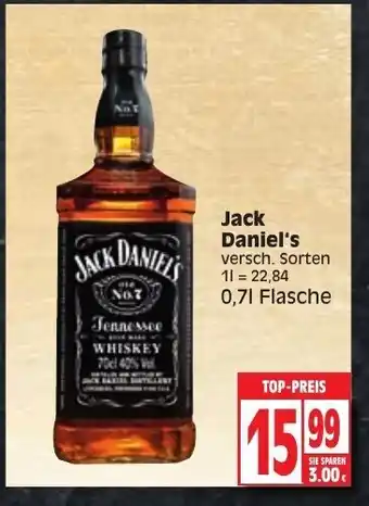 Edeka Jack Daniel's 0,7L Angebot