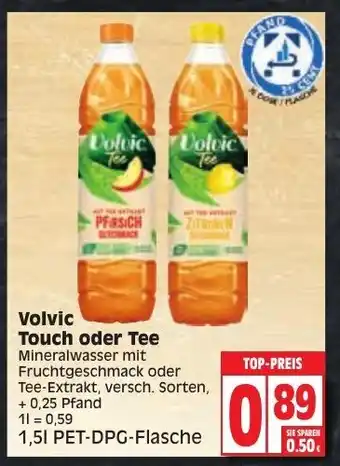 Edeka Volvic Touch oder Tee 1,5 L Angebot