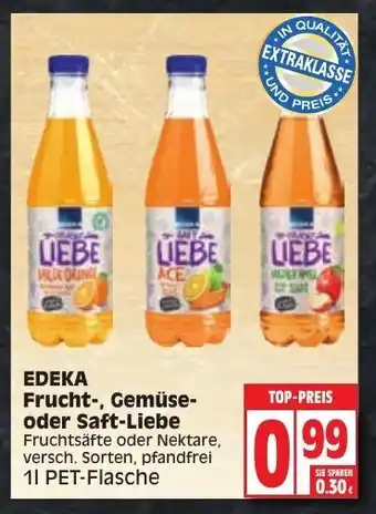 Edeka Edeka Frucht, Gemüse oder Saft Liebe 1L Angebot