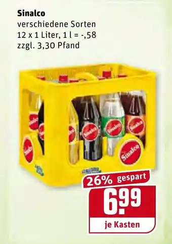 REWE Sinalco 12x1L Angebot