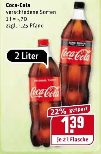 REWE Coca Cola 2L Angebot