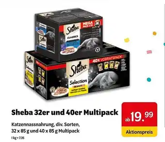 Das Futterhaus Sheba 32er und 40er multipack Angebot