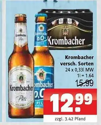 Getränkehaus Krombacher Angebot