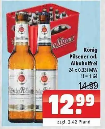 Getränkehaus König pilsener od. alkoholfrei Angebot