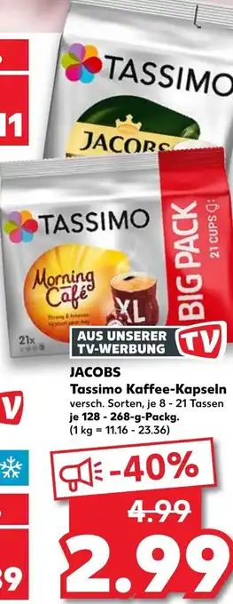 Kaufland Jacobs Tassimo Kaffee Kapseln 128-268g Angebot