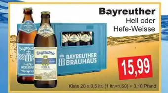 Getränke Göbel Bayreuther hell oder hefe-weisse Angebot