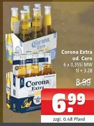 Getränkehaus Corona extra od. cero Angebot