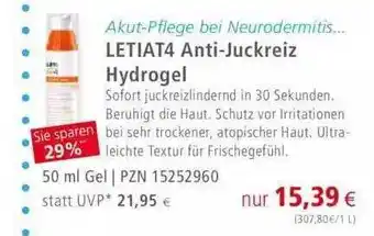 Apotal Letiat4 anti-juckreiz hydrogel Angebot