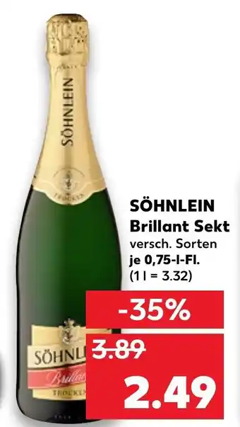 Kaufland Söhnlein Brillant Sekt 0.75 L Angebot