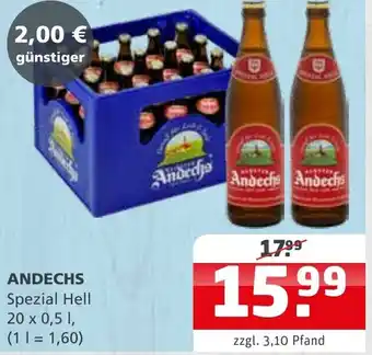 Getränke Quelle Andechs Spezial Hell 20x0,5 L Angebot