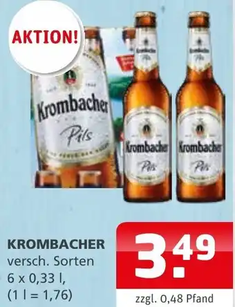 Getränke Quelle Krombacher 6x0,33 L Angebot