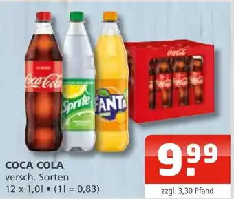 Getränke Oase Coca Cola 12x1,0 L Angebot