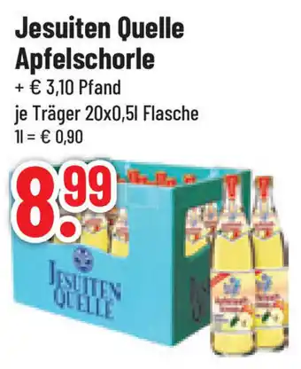 trinkgut Jesuiten Quelle Apfelschorle 20x0,5 L Flasche Angebot