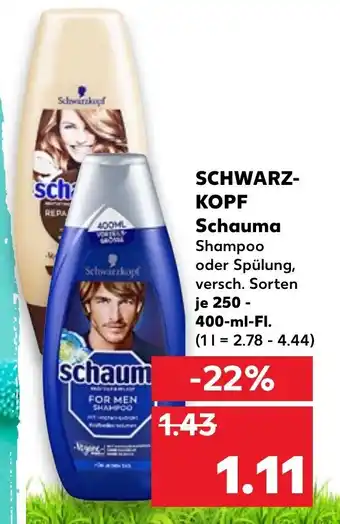 Kaufland Scwarzkopf Schauma 250-400ml Angebot