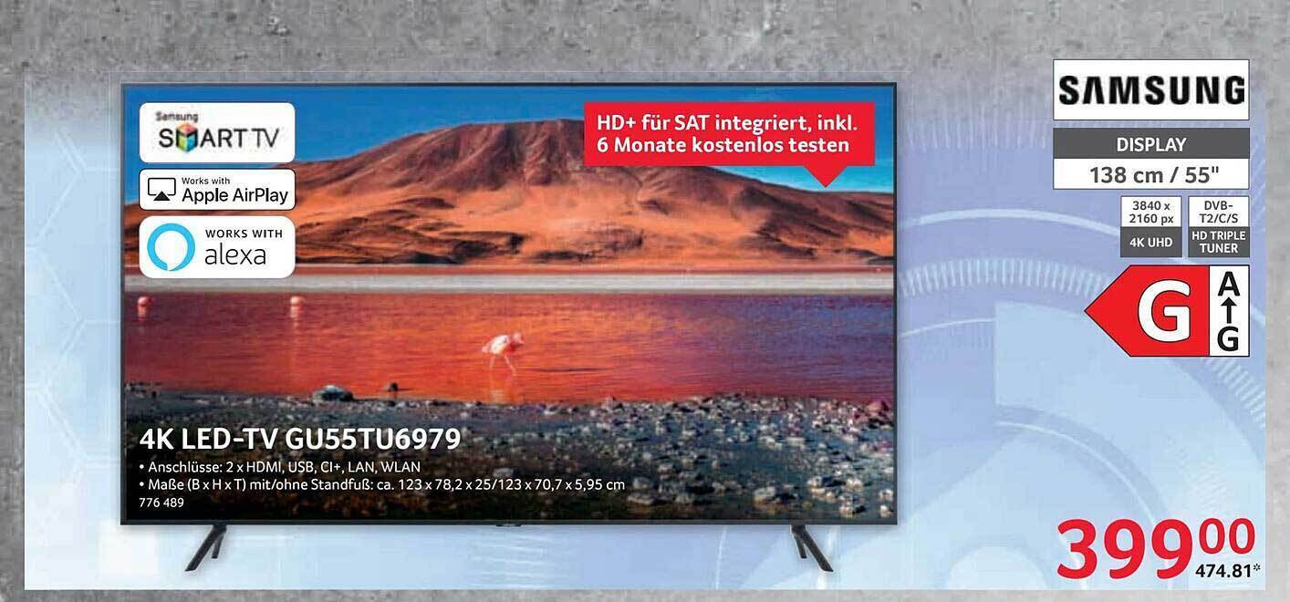 Samsung 4k ledtv gu55tu6979 Angebot bei Selgros