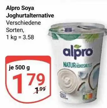 Globus Alpro soya joghurtalternative Angebot