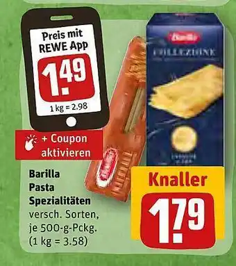 REWE Kaufpark Barilla pasta spezialitäten Angebot