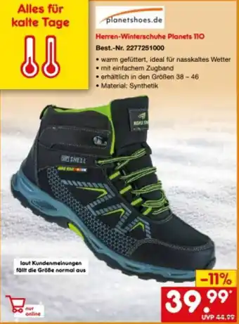 Netto Marken-Discount Planetshoes.de Herren Winterschuhe Planets 110 Angebot