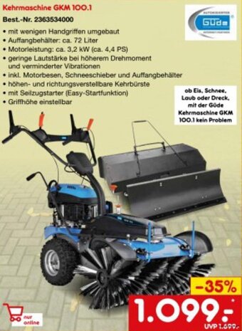 Netto Marken-Discount Güde Kehrmaschine GKM 100.1 Angebot