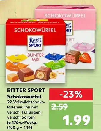 Kaufland Ritter sport Schokowürfel 176 g Angebot
