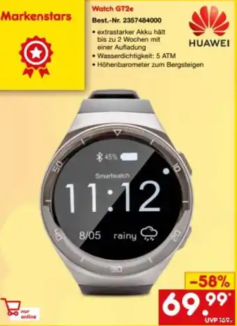 Netto Marken-Discount Huawei Watch GT2e Angebot