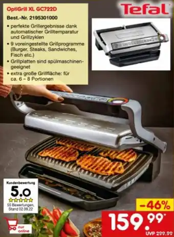 Netto Marken-Discount Tefal Optigrill XL GC722D Angebot