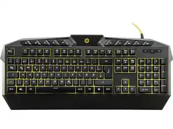 MediaMarkt Isy igk-1000, gaming tastatur, rubberdome, kabelgebunden, schwarz-gelb Angebot