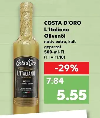 Kaufland Costa D'Oro L'Italiano Olivenöl 500ml Angebot