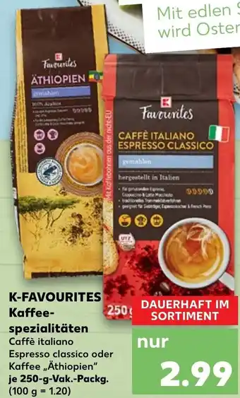 Kaufland K Favourites Kaffeespezialitäten 250g Angebot