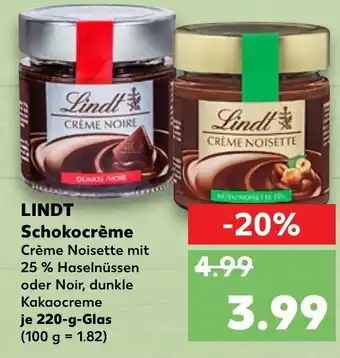 Kaufland Lindt Schokocrème 220g Glas Angebot