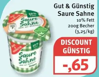 Feneberg Gut & Günstig Saure Sahne 200 g Becher Angebot