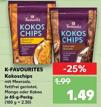 Kaufland K Favourites Kokoschips 65g Angebot