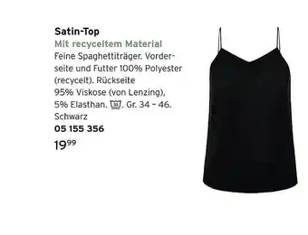 Tchibo Satin-top mit recyceltem material Angebot