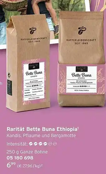 Tchibo Rarität bette buna ethiopia Angebot