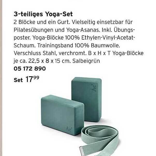 3teiliges yogaset Angebot bei Tchibo