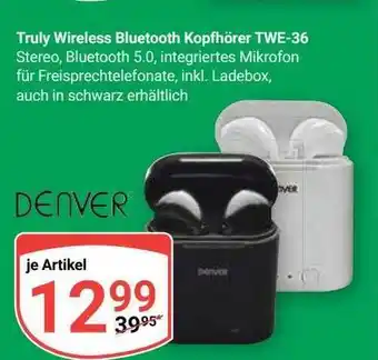 Globus Truly wireless buetooth kopfhörer twe-36 denver Angebot