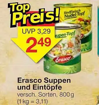 Jawoll Erasco suppen und eintöpfe Angebot