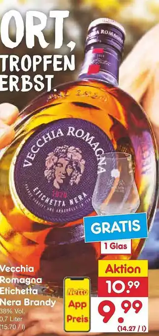 Netto Marken-Discount Vecchia romagna etichetta nera brandy Angebot