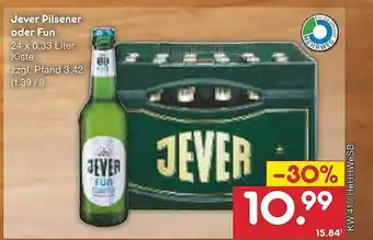 Netto Marken-Discount Jever pilsener oder fun Angebot