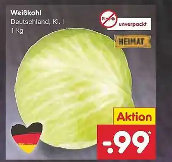 Netto Marken-Discount Weißkohl Angebot