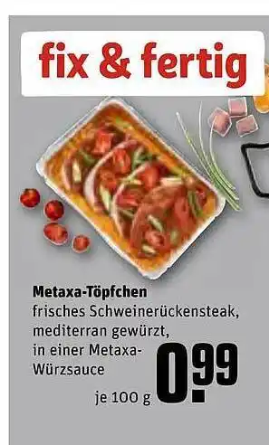 REWE Kaufpark Metaxa-töpfchen Angebot