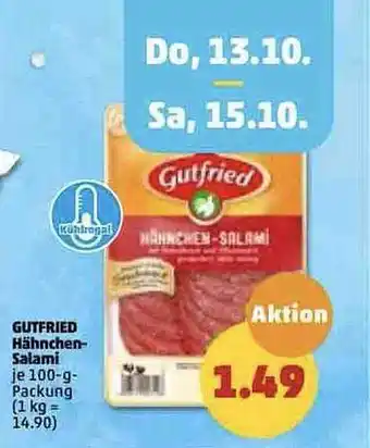 PENNY Gutfried hähnchensalami Angebot