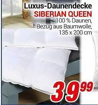 CENTERSHOP Luxus-daunendecke siberian queen Angebot