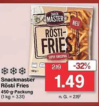 Famila Nord West Snackmaster rösti fries Angebot