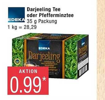 Marktkauf Edeka darjeeling tee oder pfefferminztee Angebot