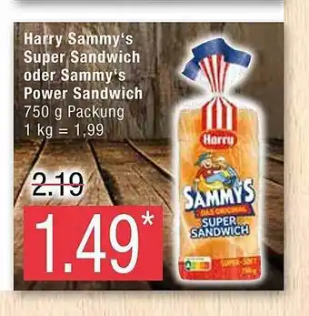 Marktkauf Harry sammy's super sandwich oder sammy's power sandwich Angebot