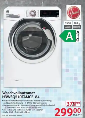 Selgros Hoover Waschvollautomat  I  H3WSQ510TAMCE-84 Angebot