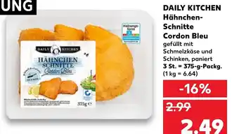 Kaufland Daily Kitchen Hähnchen Schnitte Cordon Bleu 375g Angebot