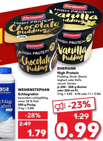 Kaufland Ehrmann High Protein 200-350g becher Angebot