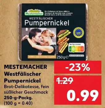 Kaufland Mestemacher Westfälischer Pumpernickel 250g Angebot